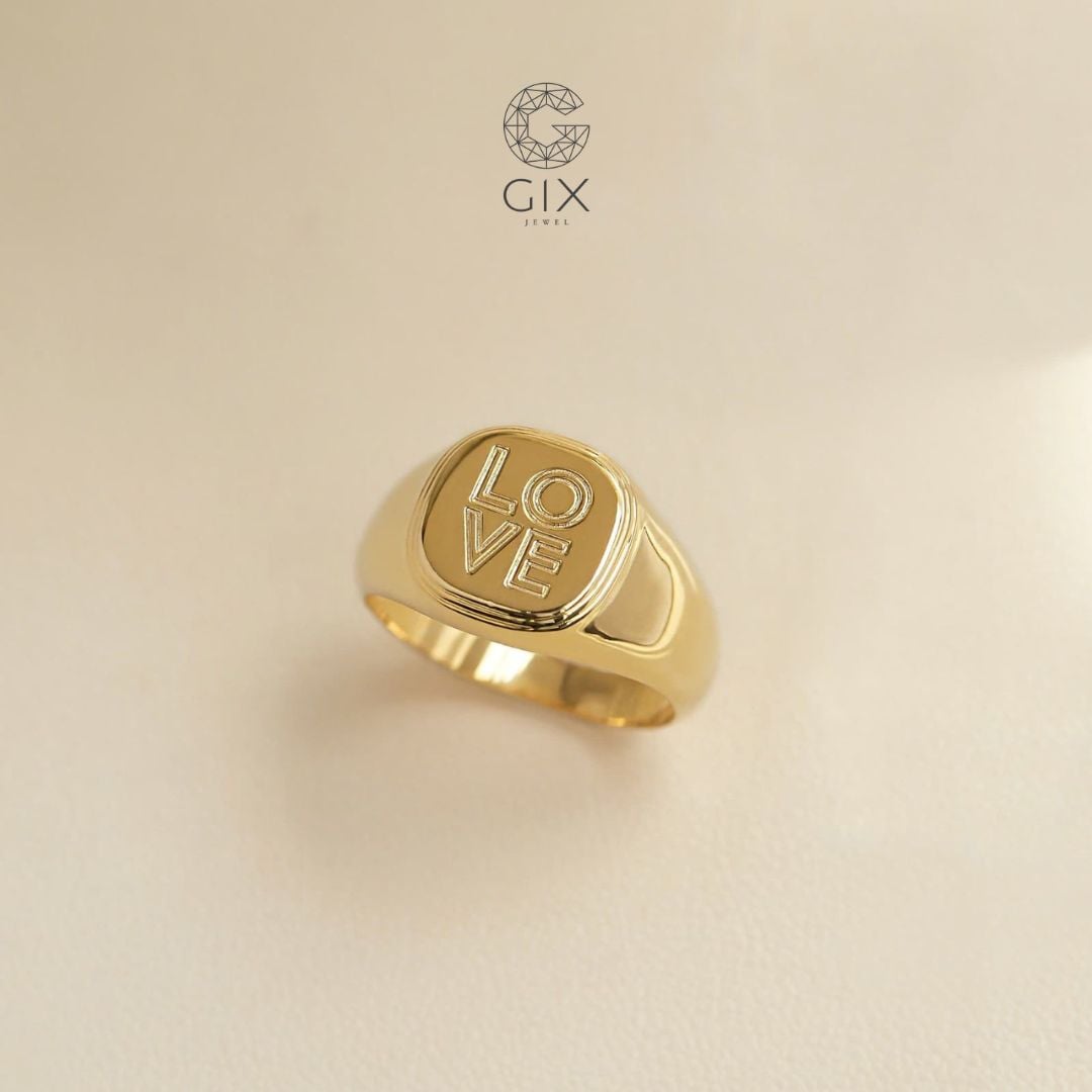 Nhẫn signet bo tròn khắc tên GNN25050165