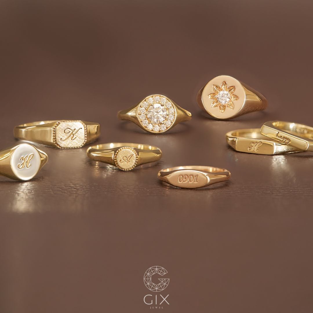 Hình dáng nhẫn signet phổ biến