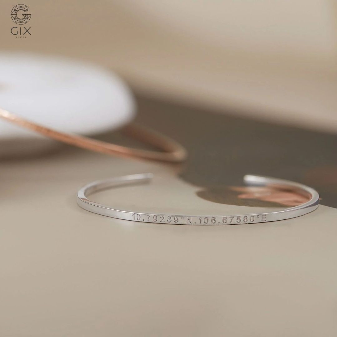 (Vòng tay cuff bản nhỏ, hợp phong cách công sở)
