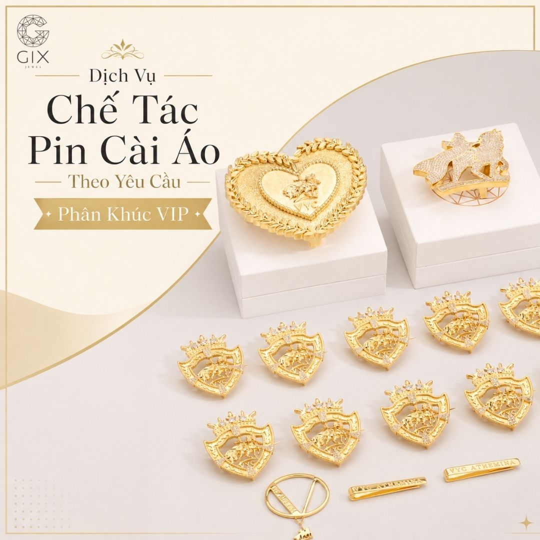 Pin cài áo được chế tác đa dạng chất liệu, phù hợp sự kiện doanh nhân cấp cao
