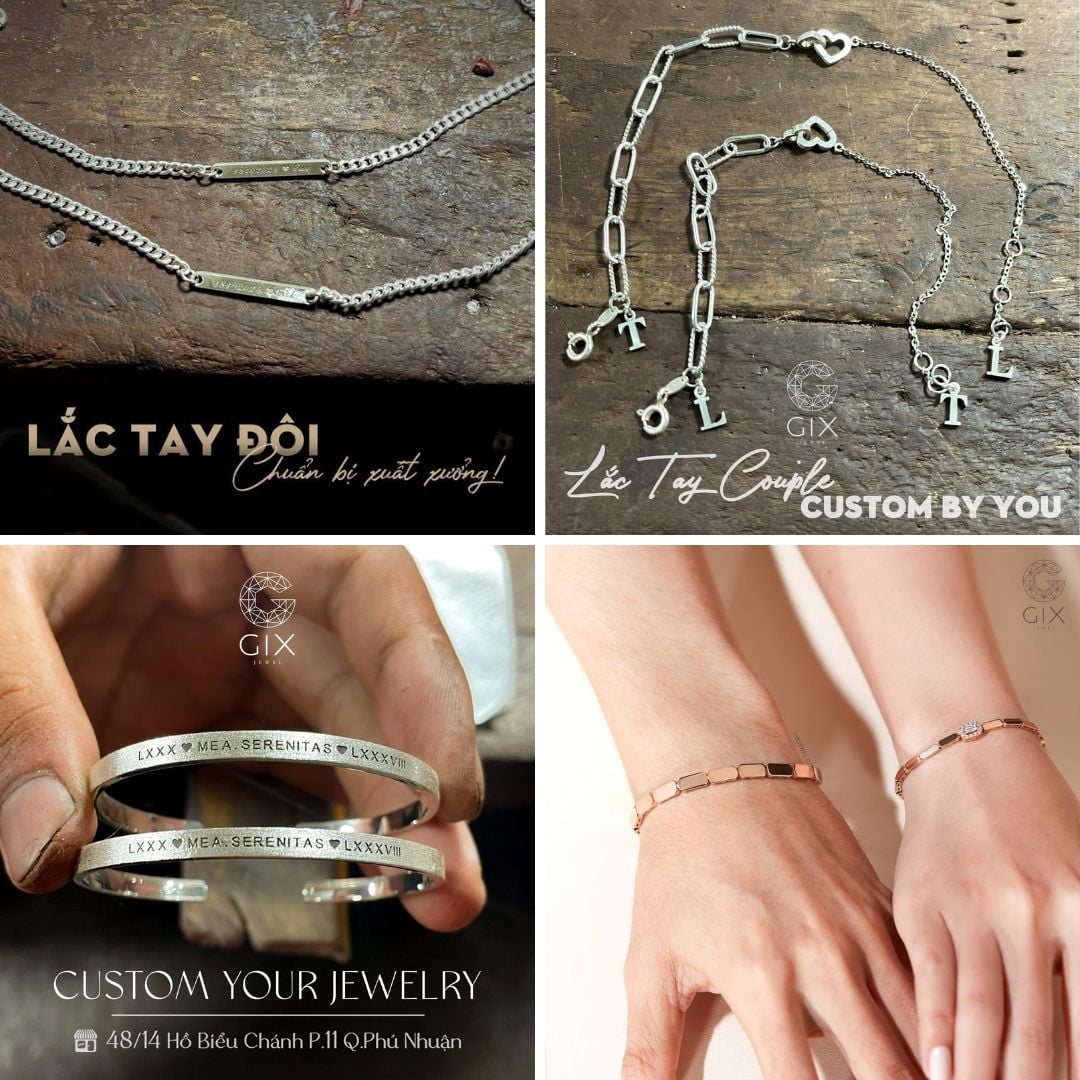 Gix Jewel tư vấn và chế tác vòng tay đôi theo câu chuyện riêng của từng cặp đôi
