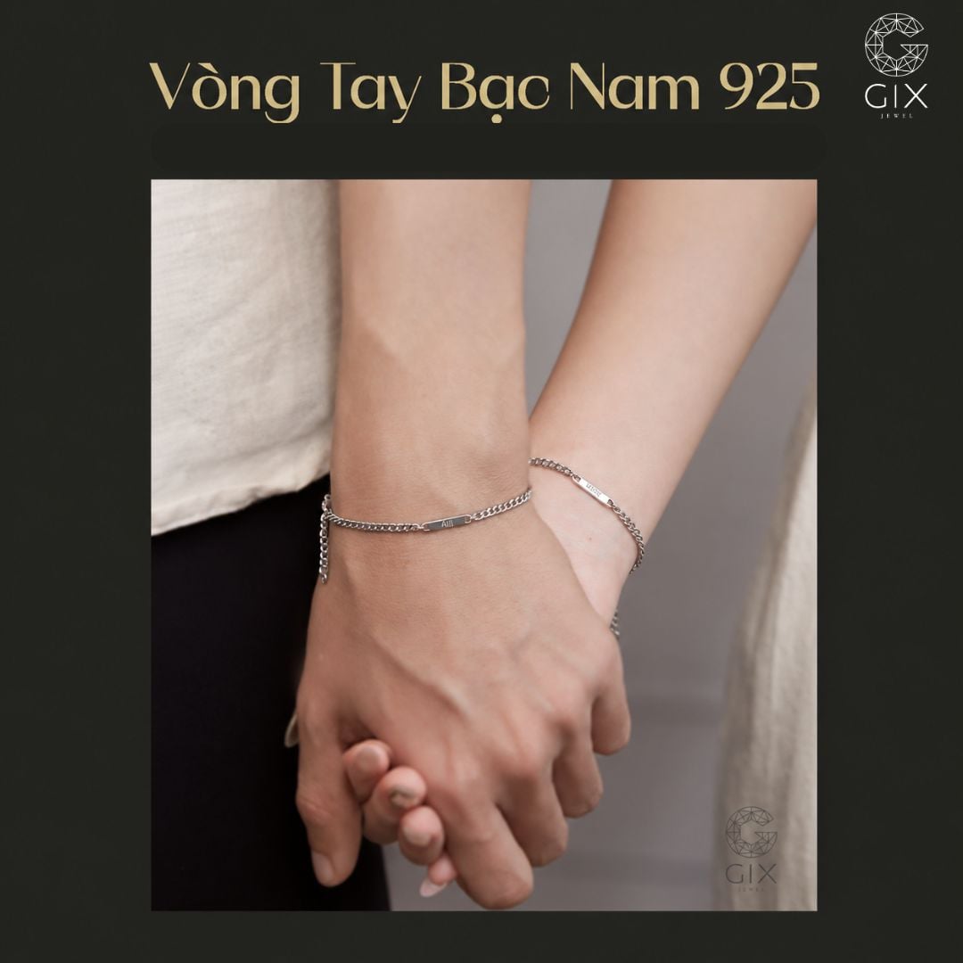 Vòng tay bạc nam 925 dễ chế tác và phù hợp nhiều phong cách