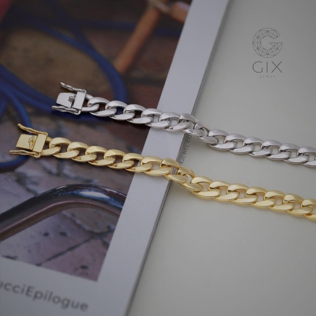 (Lớp phủ Rhodium giúp vòng tay bạc sáng bóng, hạn chế oxy hóa)