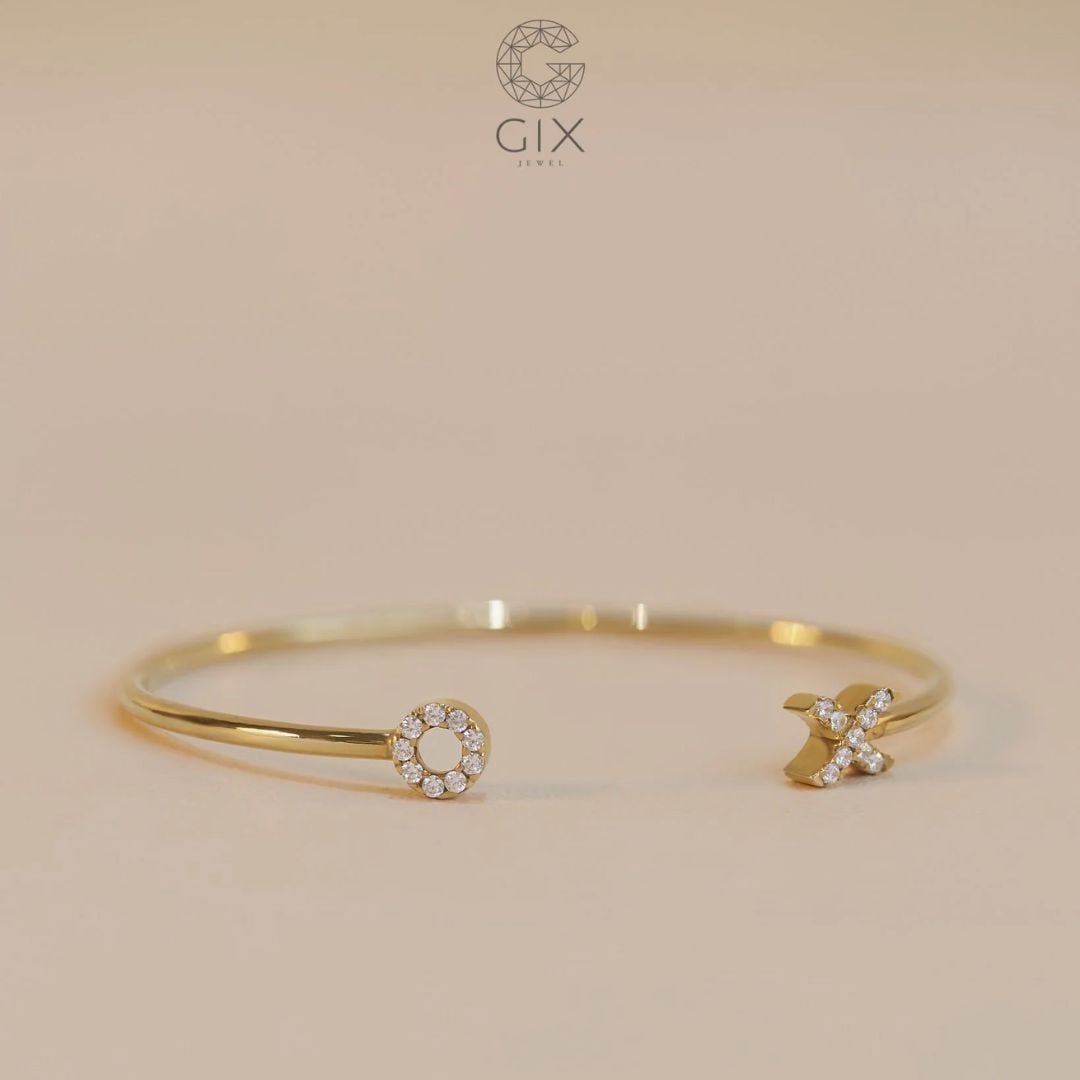 (Mẫu vòng cuff kim cương cá tính, dễ cá nhân hóa hai đầu vòng)