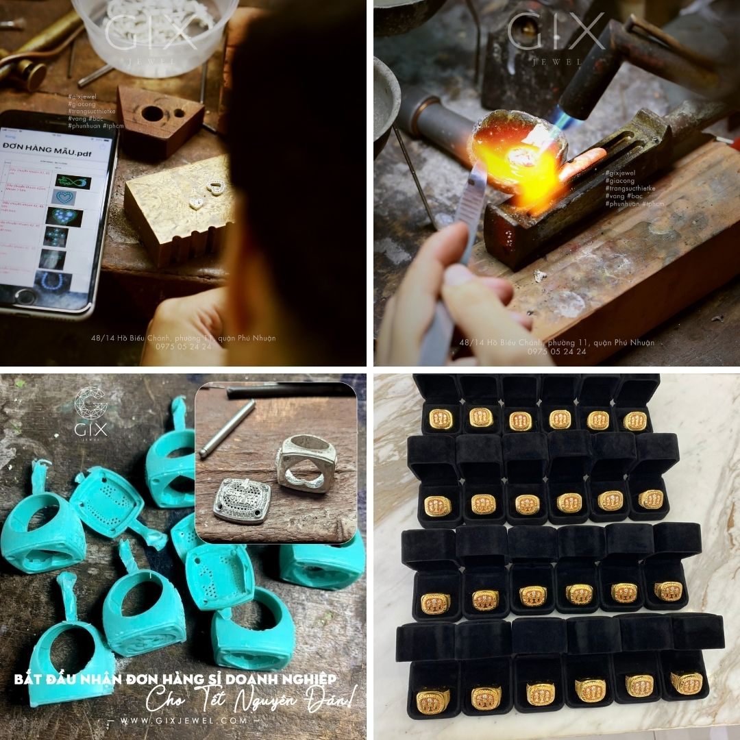 Xưởng chế tác riêng Gix Jewel là đối tác gia công độc quyền đáng tin cậy