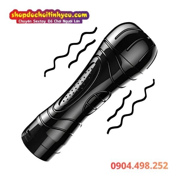 Âm đạo giả đèn pin cầm tay hít tường rung giá rẻ