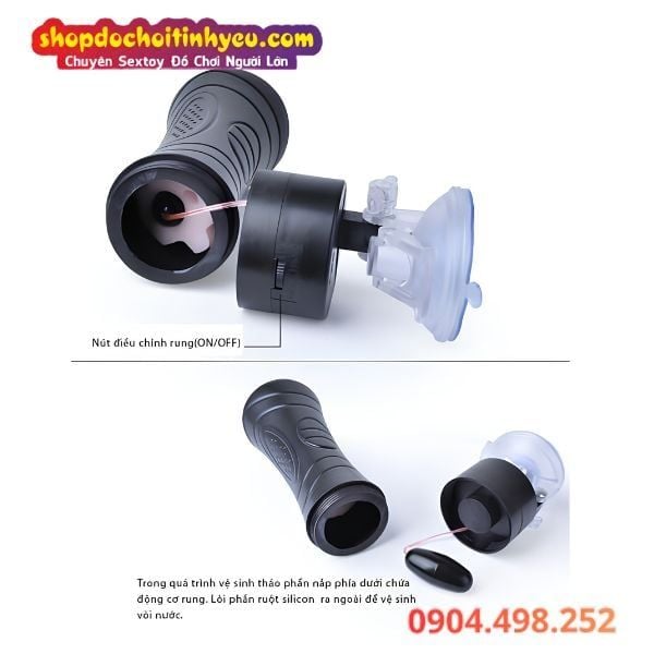Âm đạo giả đèn pin cầm tay hít tường rung giá rẻ