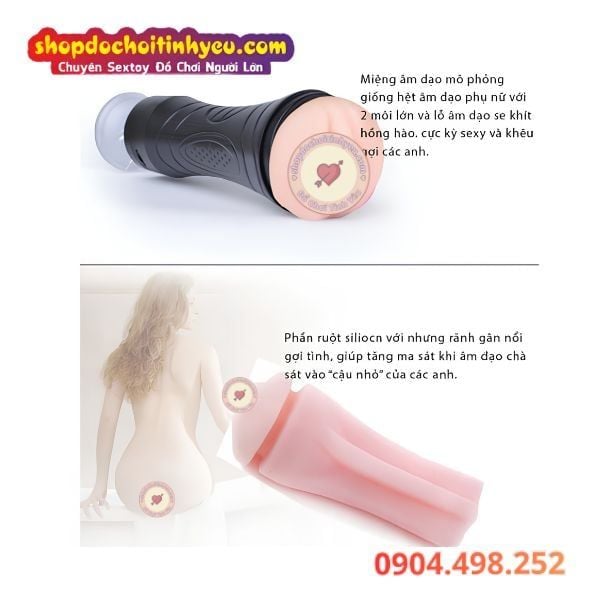 Âm đạo giả đèn pin cầm tay hít tường rung giá rẻ