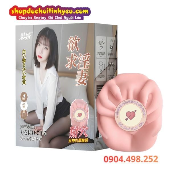 Âm Đạo Giả TPE Sardar Dùng Bàn Tay Ôm Banh Bướm Hồng Hào