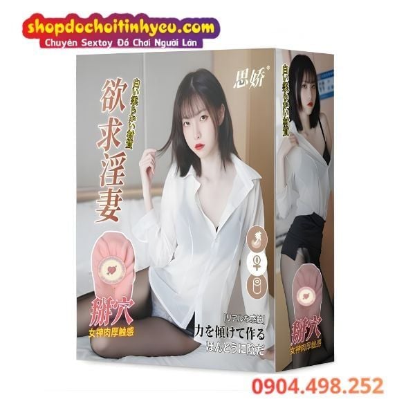Âm Đạo Giả TPE Sardar Dùng Bàn Tay Ôm Banh Bướm Hồng Hào