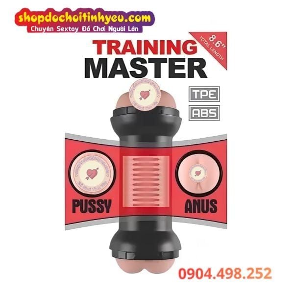 Âm đạo hậu môn miệng giả 2 đầu cầm tay hình quả tạ Lovetoy