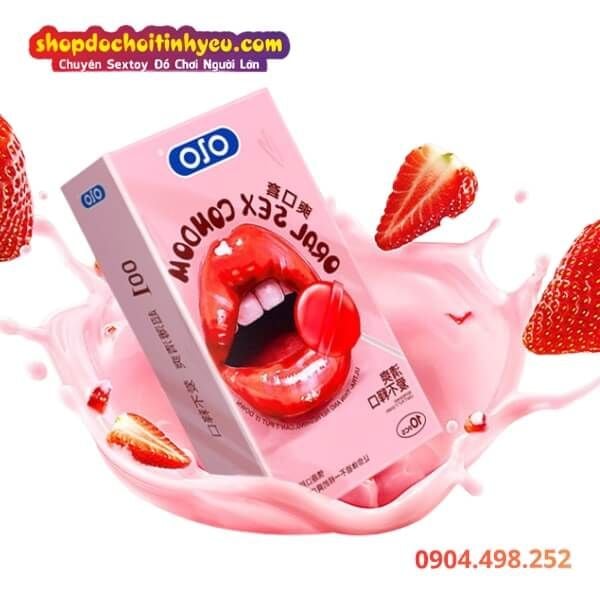 Bao Cao Su Quan Hệ Miệng Siêu Mỏng Hương Dâu ORAL SEX CONDOM