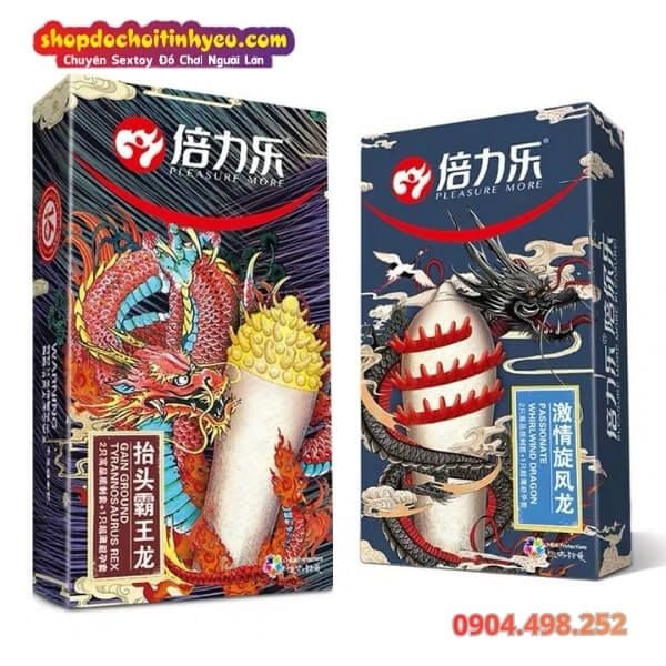 Bao Cao Su Rồng Có Gai Bi Lớn Siêu Kích Thích PLEASURE MORE
