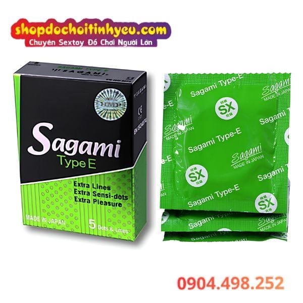 Bao Cao Su Sagami Type E Có Nhiều Gai Nhỏ Li Ti Cọ Xát Âm Đạo