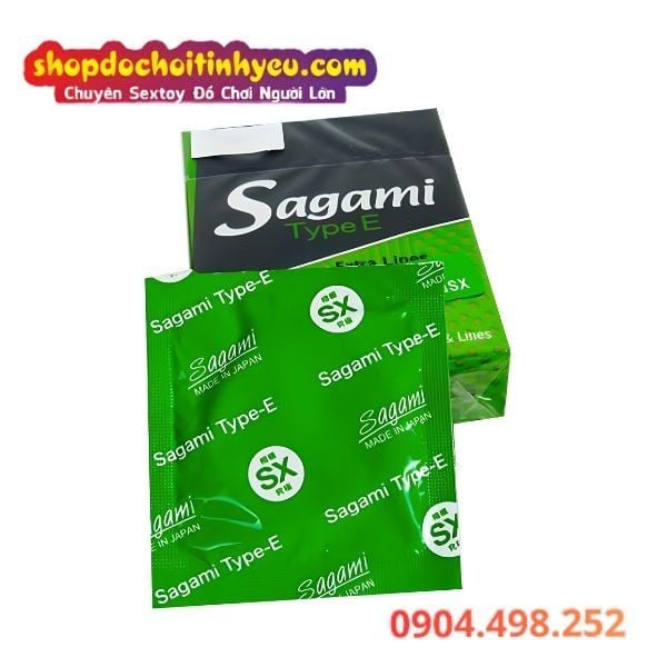 Bao Cao Su Sagami Type E Có Nhiều Gai Nhỏ Li Ti Cọ Xát Âm Đạo