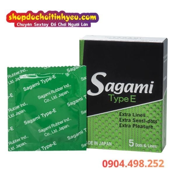 Bao Cao Su Sagami Type E Có Nhiều Gai Nhỏ Li Ti Cọ Xát Âm Đạo