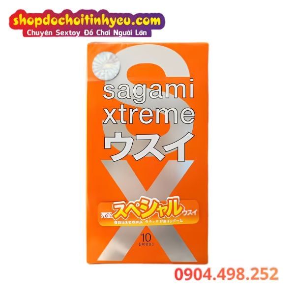 Bao Cao Su Siêu Mỏng Sagami&nbsp;Love Me Gold Orange Hộp 10 Bao