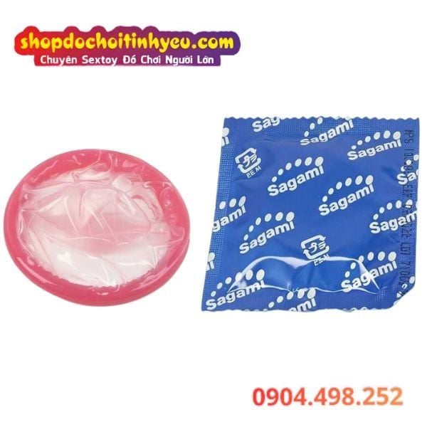Bao Cao Su Siêu Mỏng Sagami Tight Fit Có 6 Gân Sóng Trên Thân