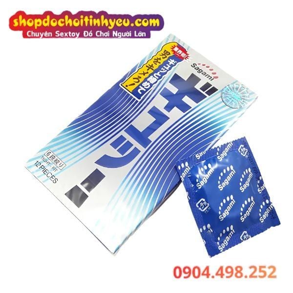 Bao Cao Su Siêu Mỏng Sagami Tight Fit Có 6 Gân Sóng Trên Thân