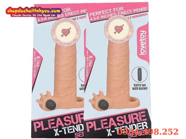 Bao Đôn Kéo Dài Dương Vật Kèm Rung Kích Thích X-TENDER SERIES