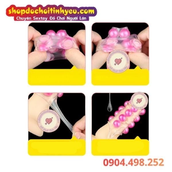 Bao Đôn Khúc Giữa Dương Vật Có Bi Hồng To Kèm Khóa Chống Tuột