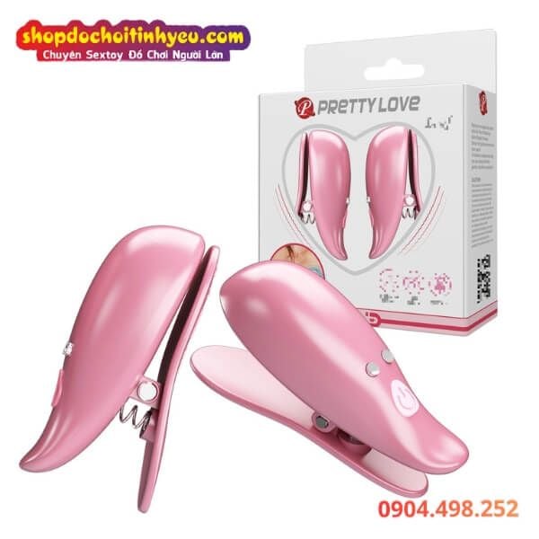 Bộ Đôi Máy Rung Kẹp Kích Thích Núm Vú Cho Nữ PRETTY LOVE LEAF