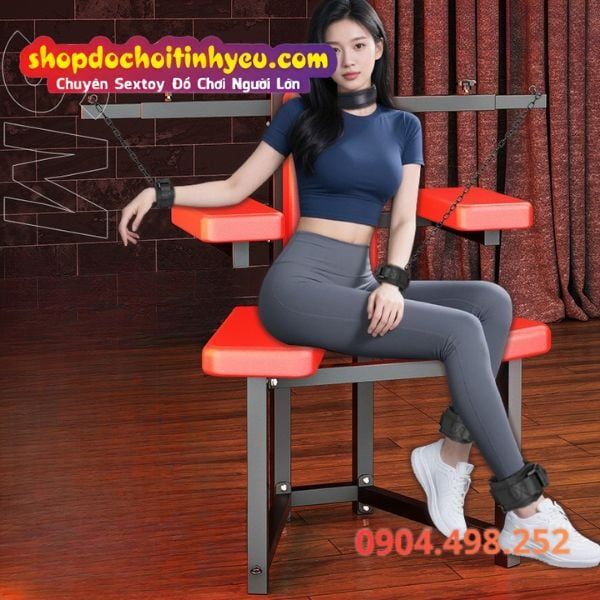 Bộ Ghế Tình Yêu Cố Định Tư Thế Ngồi Banh Háng Đầy Bạo Dâm