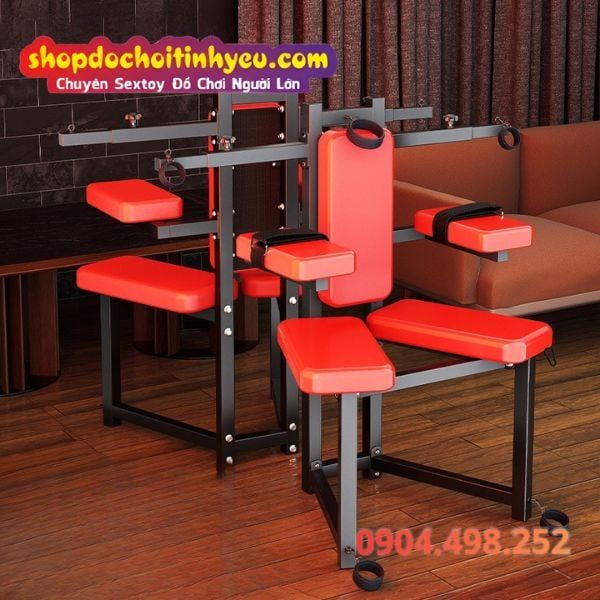 Bộ Ghế Tình Yêu Cố Định Tư Thế Ngồi Banh Háng Đầy Bạo Dâm