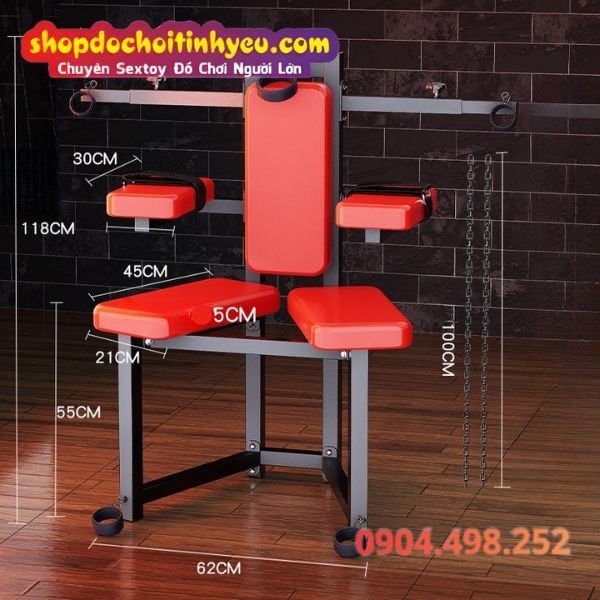 Bộ Ghế Tình Yêu Cố Định Tư Thế Ngồi Banh Háng Đầy Bạo Dâm
