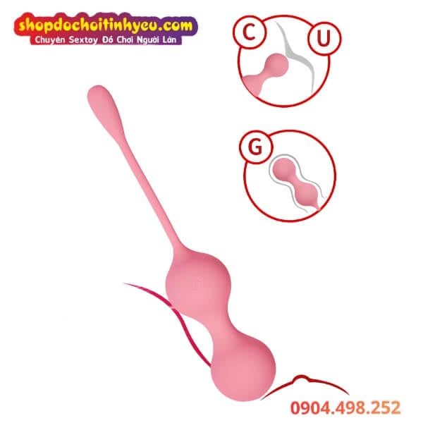 Bóng Tập Kegel Kèm Điều Khiển Rung Hình Trái Tim MISECRETS