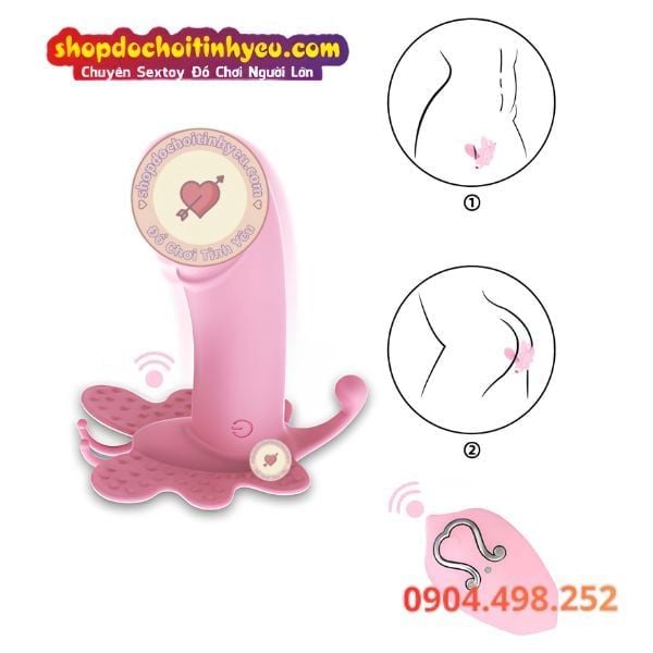 Bướm rung sextoy đeo mặc âm đạo hậu môn điều khiển từ xa