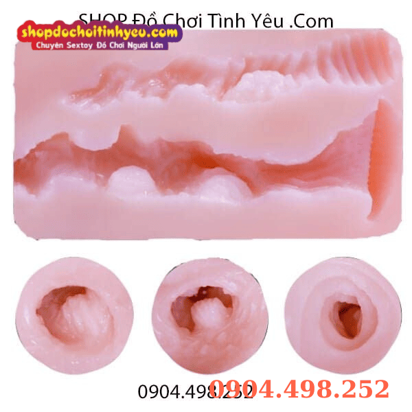 Búp Bê Nhỏ TPE Cầm Tay Âm Đạo Giả Chúm Chím Như Gái Mới Lớn