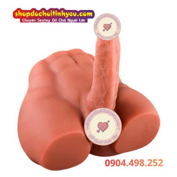 Búp bê nửa thân hậu môn dương vật to dài uốn cong tùy chỉnh
