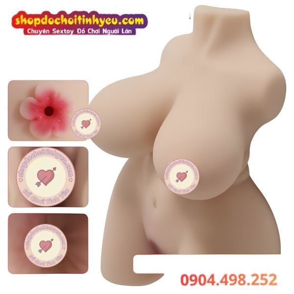 Búp Bê Tình Dục Bán Thân 4 Trong 1 Có Cặp Ngực Khủng Nở Hoa