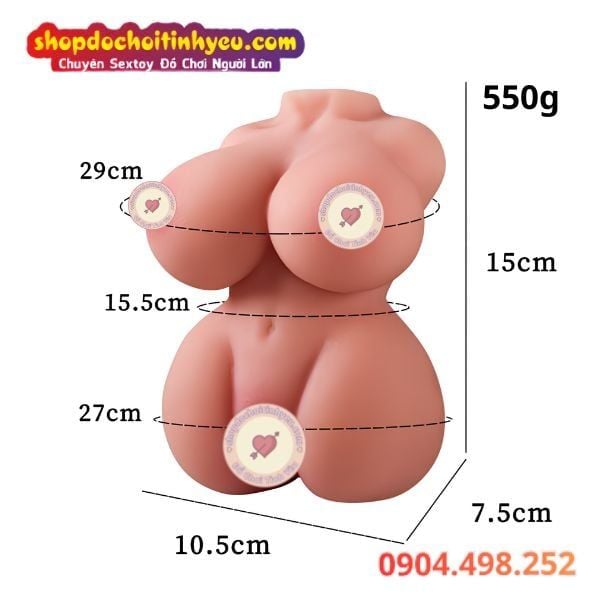 Búp bê tình dục bán thân cơ thể mập đầy đặn ngực to nảy nở