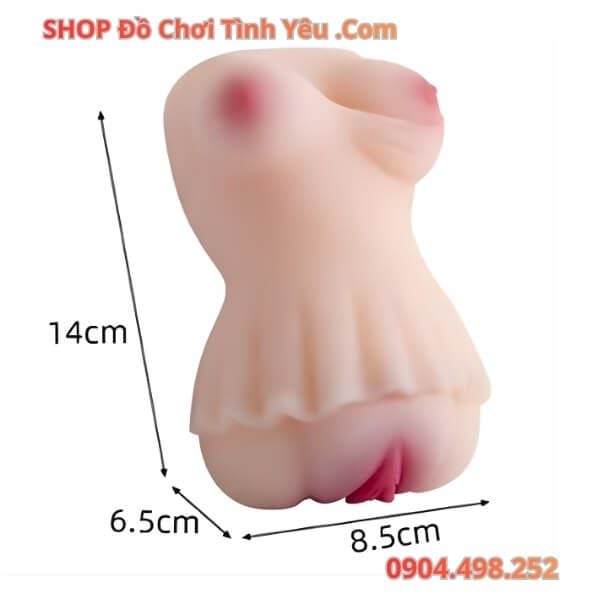 Búp Bê Tình Dục Bán Thân Mini Mặc Váy Lộ Vú Âm Đạo Còn Trinh