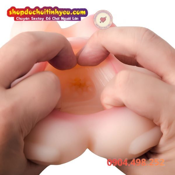 Búp Bê Tình Dục Bán Thân Mở Háng Tay Nâng Ngực Xòe Âm Đạo