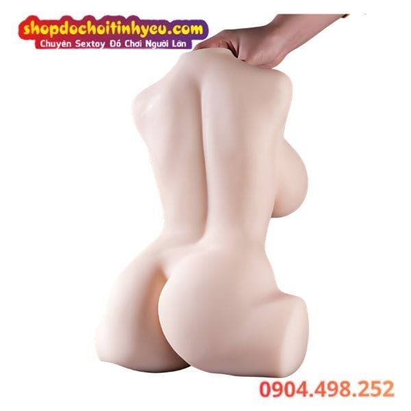 Búp bê tình dục bán thân ngực giọt nước eo thon trắng hồng