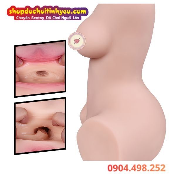 Búp bê tình dục bán thân ngực nhỏ phẳng vú lép đáng yêu