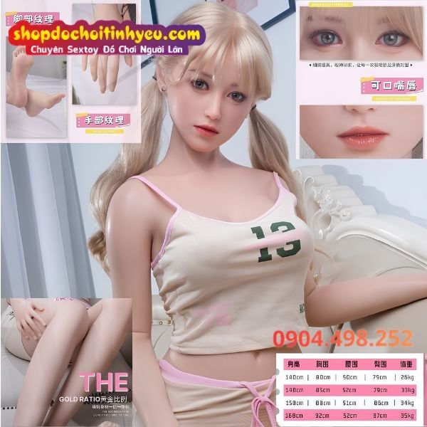Búp Bê Tình Dục Cao Cấp Phong Cách Dễ Thương Tóc Vàng NANCY