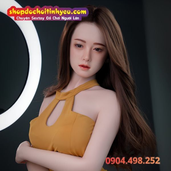 Búp Bê Tình Dục Cao Cấp Thiết Kế Váy Vàng Ôm Body Khoét Ngực
