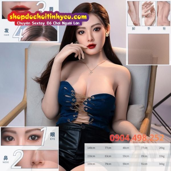 Búp Bê Tình Dục Châu Á Cô Nàng Dụ Dỗ Qua Áo Hở Vú Thèm Khát