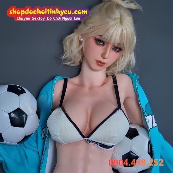 Búp Bê Tình Dục Châu Á Nữ Cổ Động Viên Gợi Dục Bên Trái Bóng