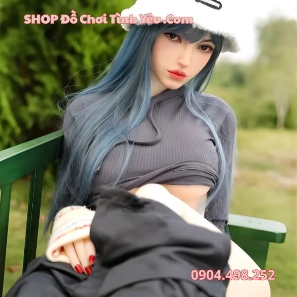 Búp Bê Tình Dục Khiêu Dâm Cô Nàng Tóc Xanh Dương Cá Tính