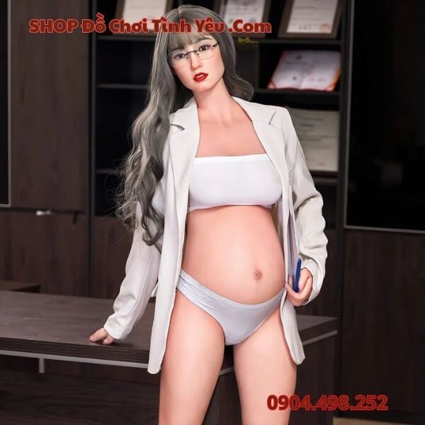 Búp Bê Tình Dục Silicon Cao Cấp Cô Thư Ký Mang Thai Nóng Bỏng