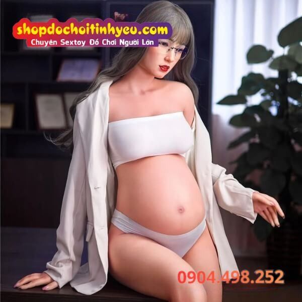 Búp Bê Tình Dục Silicon Cao Cấp Cô Thư Ký Mang Thai Nóng Bỏng