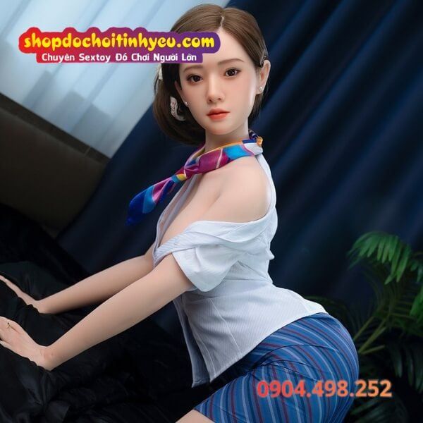 Búp Bê Tình Dục Silicone Nữ Tiếp Viên Khoe Ngực To Quyến Rũ