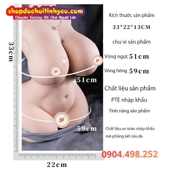 Búp bê tình dục thân hình đầy đặn mềm mại không đầu tay chân