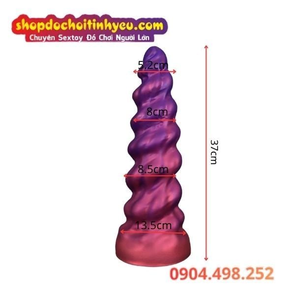 Buttplug Nhét Lỗ Nhị Thiết Kế Dạng Xoắn Ốc Nhiều Kích Thước