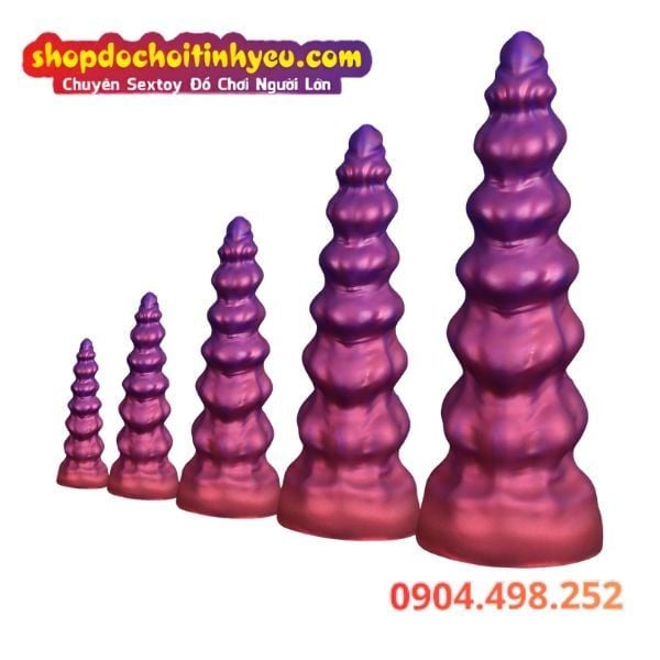 Buttplug Nhét Lỗ Nhị Thiết Kế Dạng Xoắn Ốc Nhiều Kích Thước